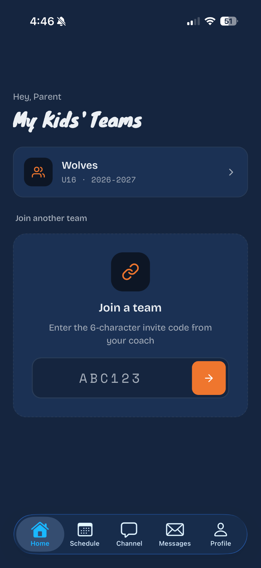 My kids' teams